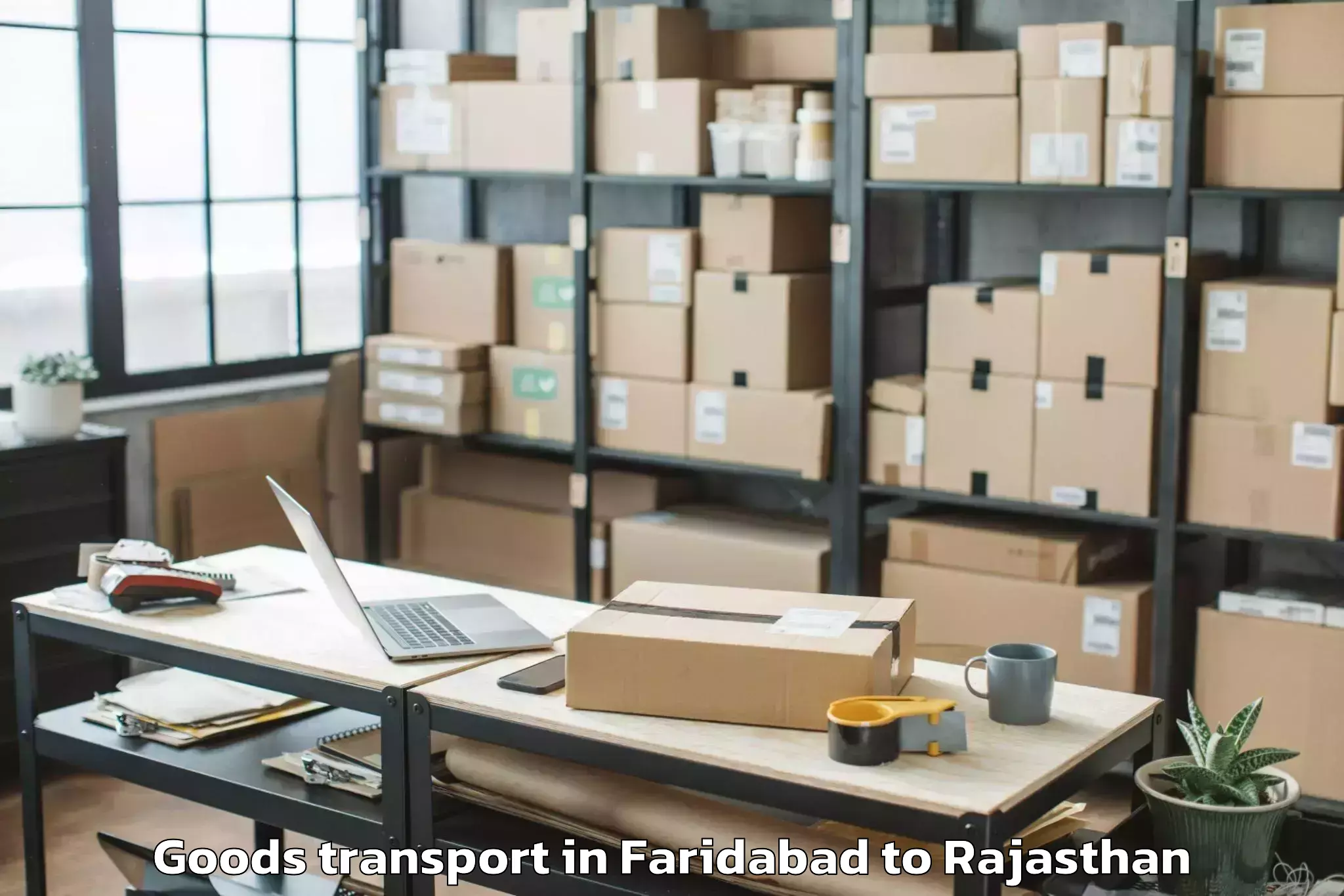 Leading Faridabad to Falna Goods Transport Provider